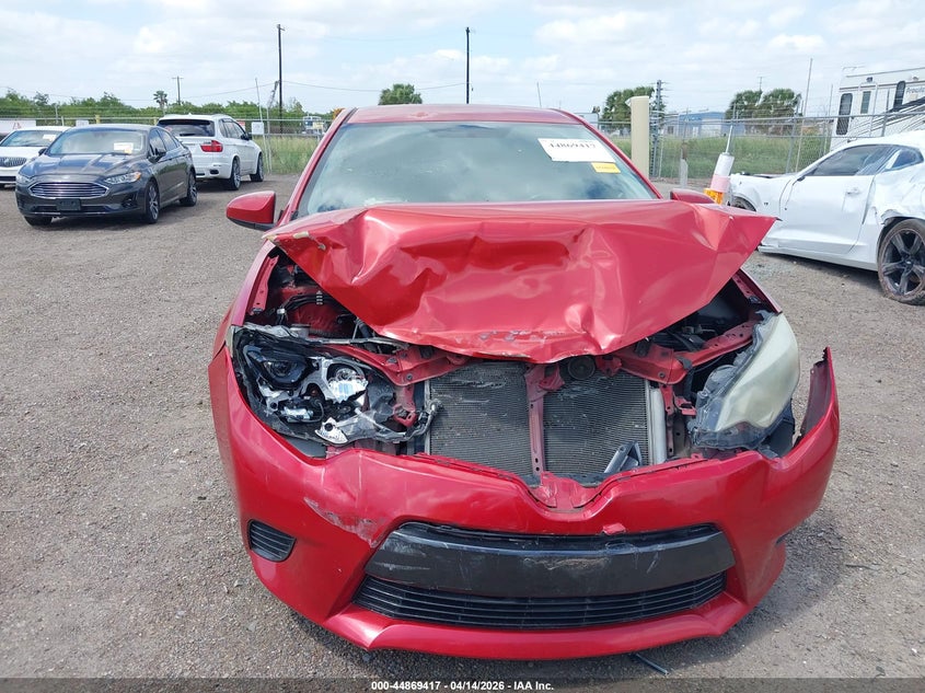2016 Toyota Corolla 1.8 Le red Lot 111044869417 Vin 5YFBURHE3GP459802