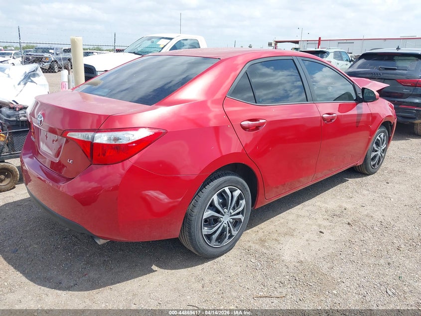 2016 Toyota Corolla 1.8 Le red Lot 111044869417 Vin 5YFBURHE3GP459802