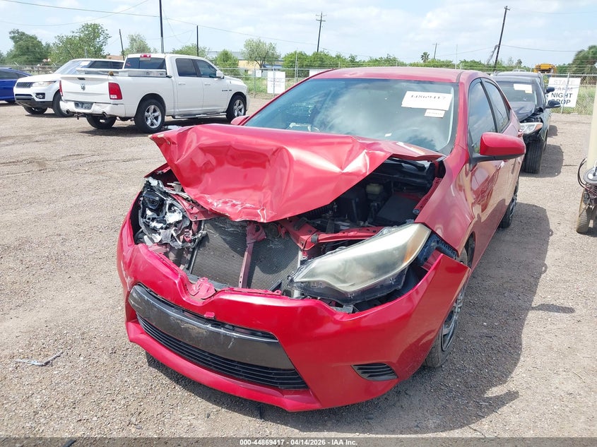 2016 Toyota Corolla 1.8 Le red Lot 111044869417 Vin 5YFBURHE3GP459802