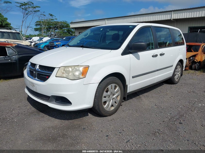 2014 Dodge Caravan 3.6 Grand American Value Pkg white Lot 111044869519 Vin 2C4RDGBG7ER250539