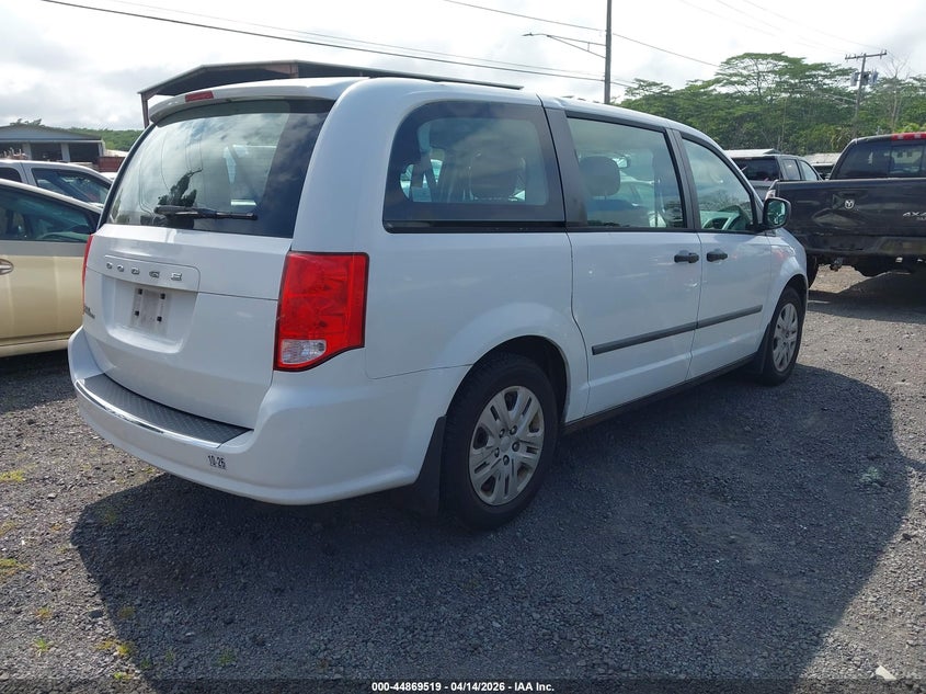2014 Dodge Caravan 3.6 Grand American Value Pkg white Lot 111044869519 Vin 2C4RDGBG7ER250539