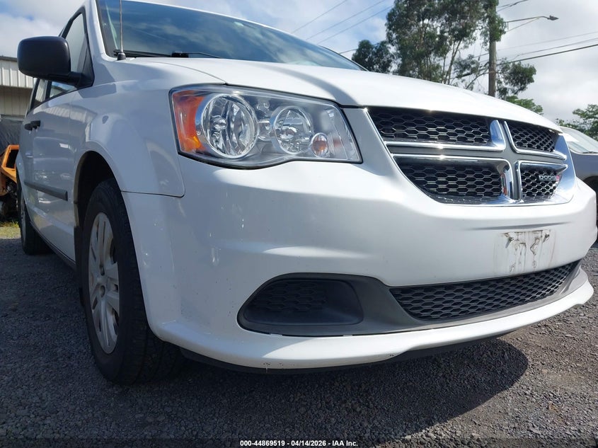 2014 Dodge Caravan 3.6 Grand American Value Pkg white Lot 111044869519 Vin 2C4RDGBG7ER250539