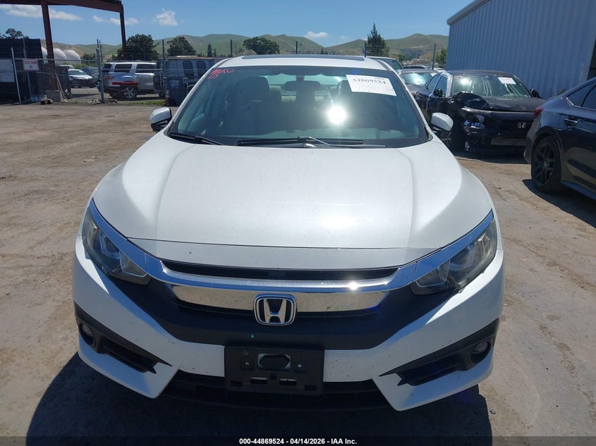 2017 Honda Civic 1.5 Ex-T white Lot 111044869524 Vin 19XFC1F31HE211381