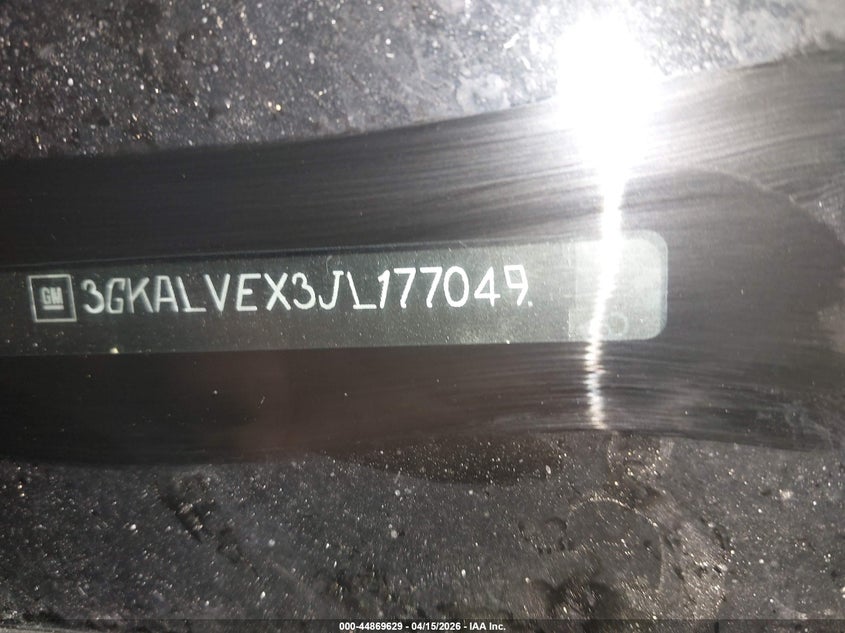 2018 GMC Terrain Slt VIN: 3GKALVEX3JL177049 Lot: 44869629