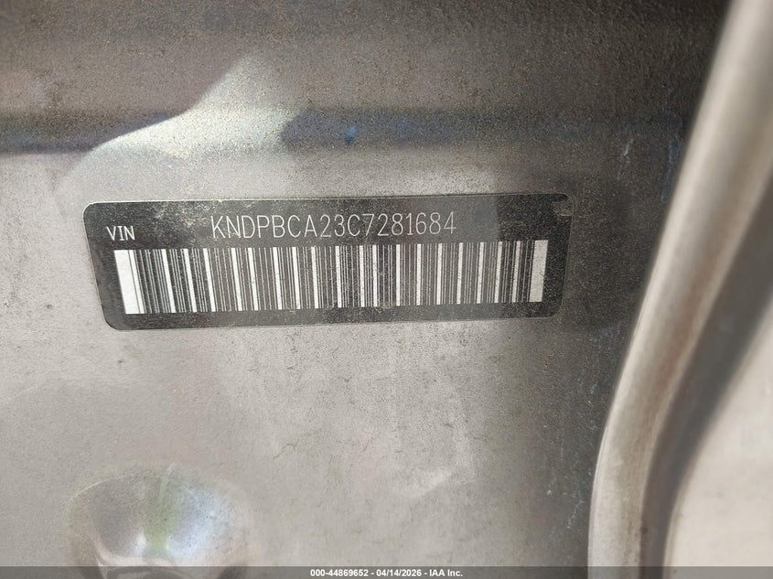 2012 Kia Sportage Lx VIN: KNDPBCA23C7281684 Lot: 44869652