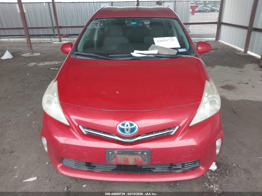 2012 Toyota Prius v 1.8 Three Red Lot 111044869729 Vin JTDZN3EU4C3114043