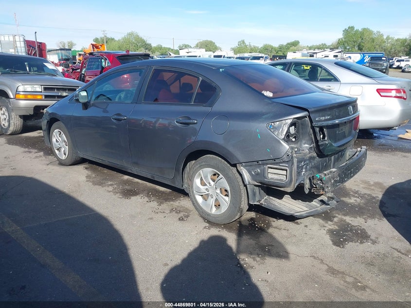 19XFB2F52DE272680 2013 Honda Civic 1.8 Lx Grey