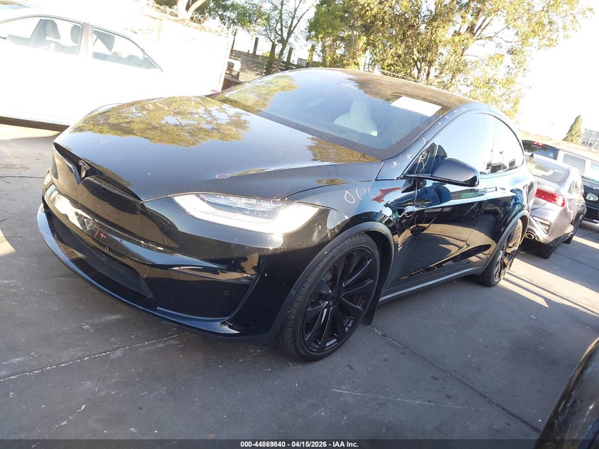 7SAXCBE67NF333967 2022 Tesla Model x Plaid Tri Motor All-Wheel Drive black