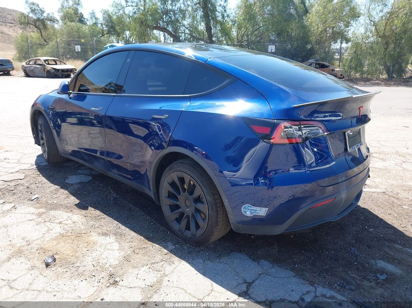 2021 Tesla Model y Long Range Dual Motor All-Wheel Drive blue Lot 111044869944 Vin 5YJYGDEEXMF089643