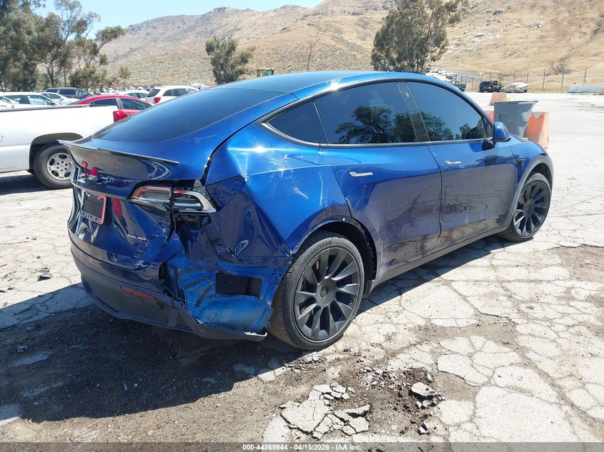 2021 Tesla Model y Long Range Dual Motor All-Wheel Drive blue Lot 111044869944 Vin 5YJYGDEEXMF089643