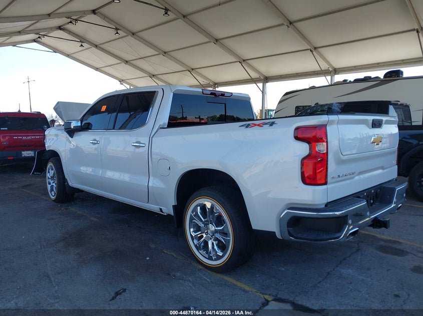 Vin: 3gcukgelxsg164829, lot: 45367475, chevrolet silverado 1500 4wd  short bed ltz 20253