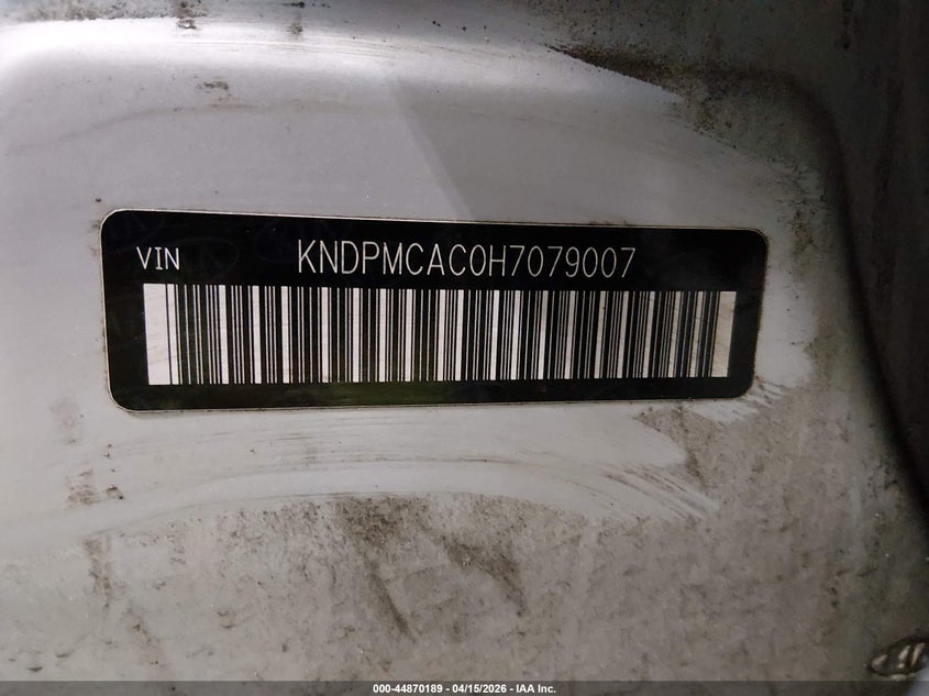 2017 Kia Sportage 2.4 Lx grey Lot 111044870189 Vin KNDPMCAC0H7079007