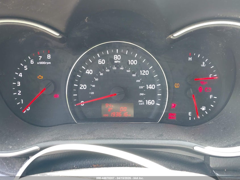 2015 Kia Sorento Lx VIN: 5XYKT3A60FG563377 Lot: 44870207