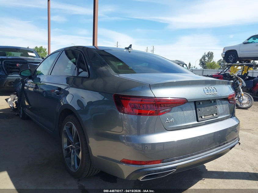 2019 Audi A4 2.0 40 Premium/40 Titanium Premium grey Lot 111044870317 Vin WAUGMAF44KN020659