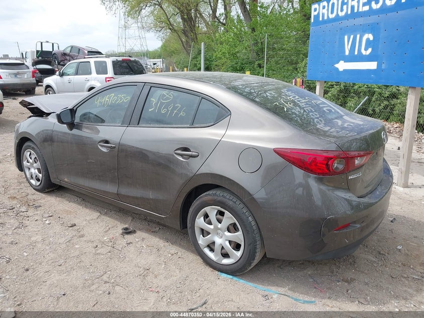 Vin: 3mzbm1t73gm316976, lot: 45367661, mazda mazda3 i sport 20163