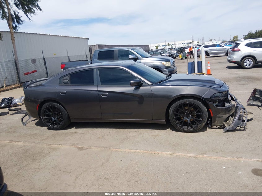 2015 Dodge Charger 3.6 Sxt grey Lot 111044870626 Vin 2C3CDXHG0FH867063