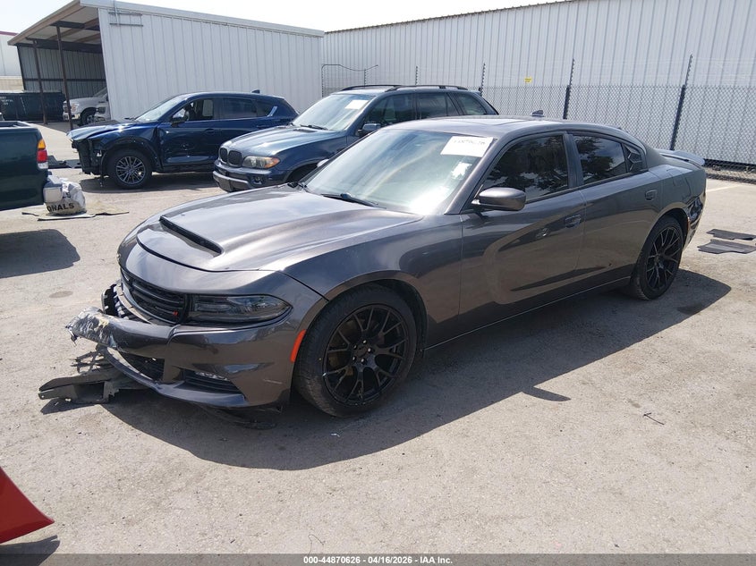2015 Dodge Charger 3.6 Sxt grey Lot 111044870626 Vin 2C3CDXHG0FH867063