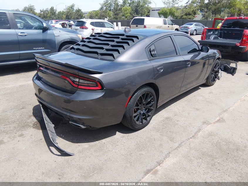 2015 Dodge Charger 3.6 Sxt grey Lot 111044870626 Vin 2C3CDXHG0FH867063