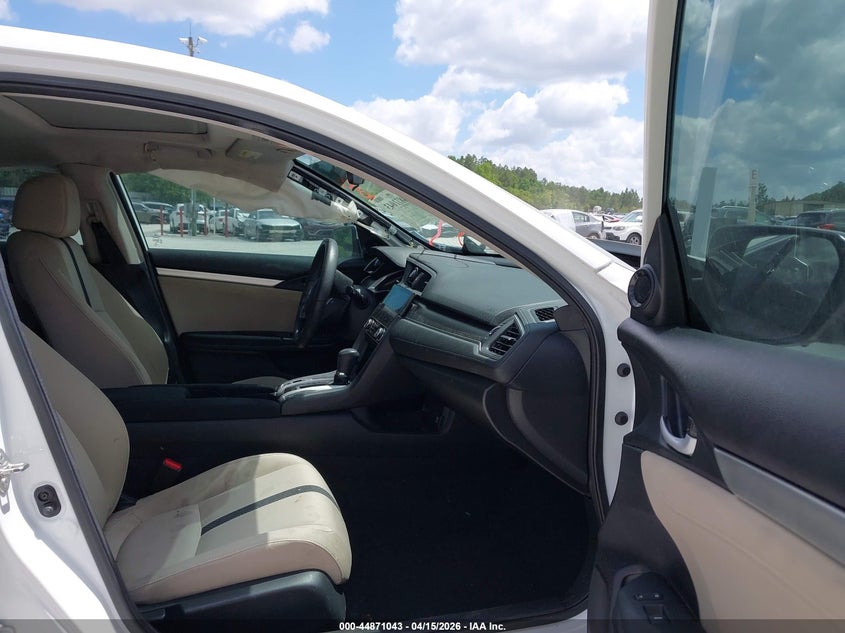 2016 Honda Civic 2.0 Ex white Lot 111044871043 Vin 19XFC2F73GE001677