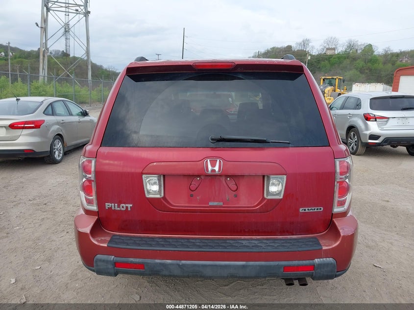 2006 Honda Pilot Ex VIN: 2HKYF18486H519145 Lot: 44871205