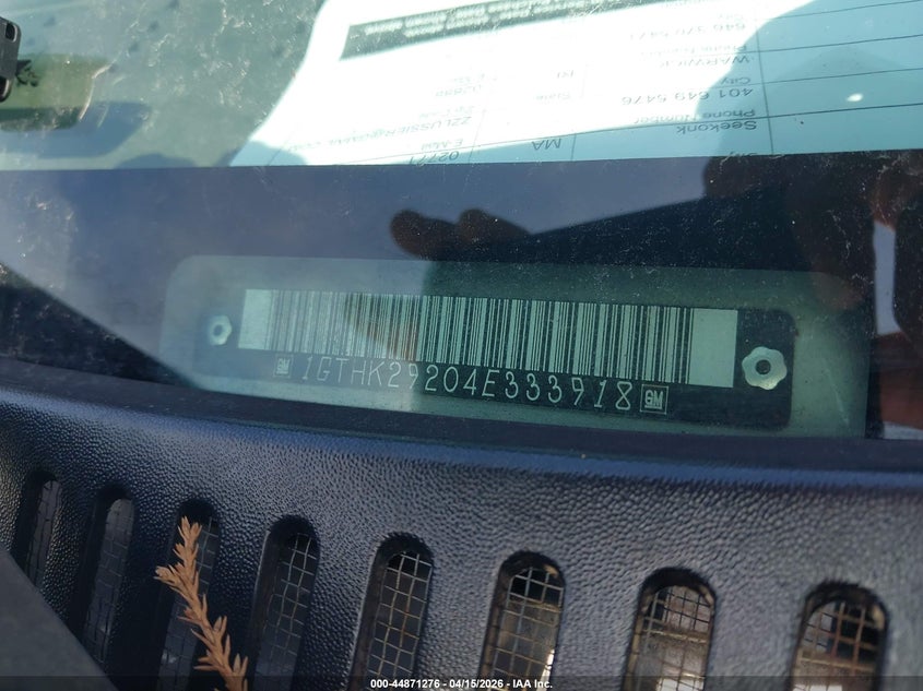 2004 GMC Sierra 2500Hd Sle VIN: 1GTHK29204E333918 Lot: 44871276