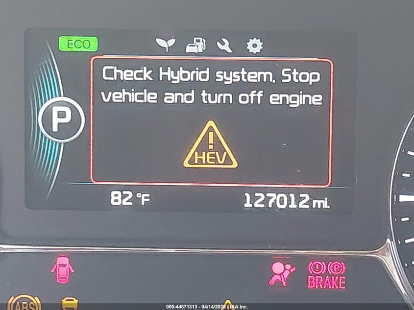 2014 Kia Optima Hybrid Ex VIN: KNAGN4AD5E5062509 Lot: 44871313