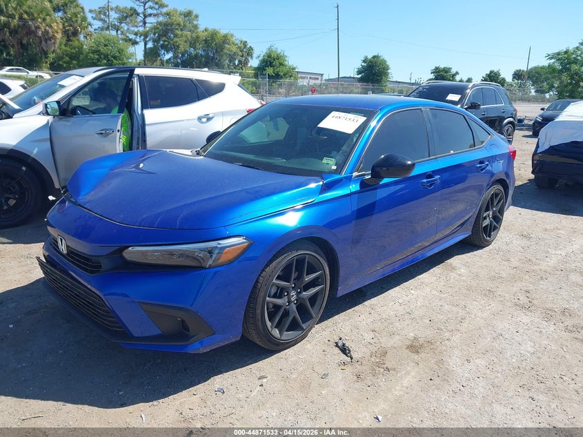 2024 Honda Civic 2.0 Sport Blue Lot 111044871533 Vin 2HGFE2F57RH519633