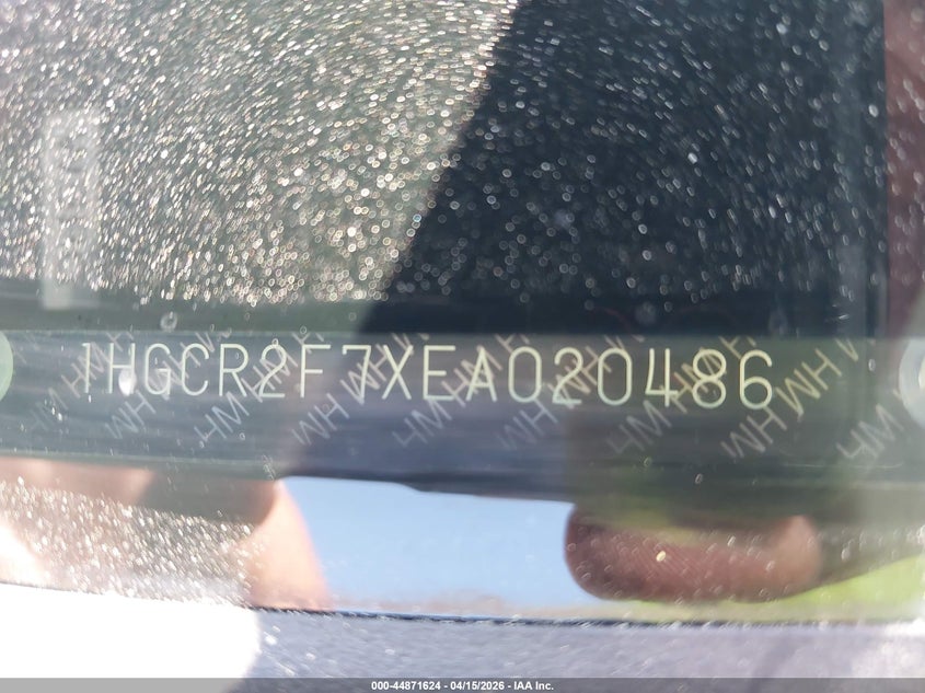 2014 Honda Accord Ex VIN: 1HGCR2F7XEA020486 Lot: 44871624