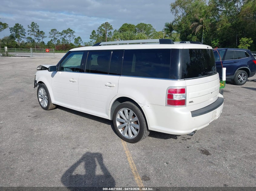 2FMGK5C80EBD01568 2014 Ford Flex 3.5 Sel white