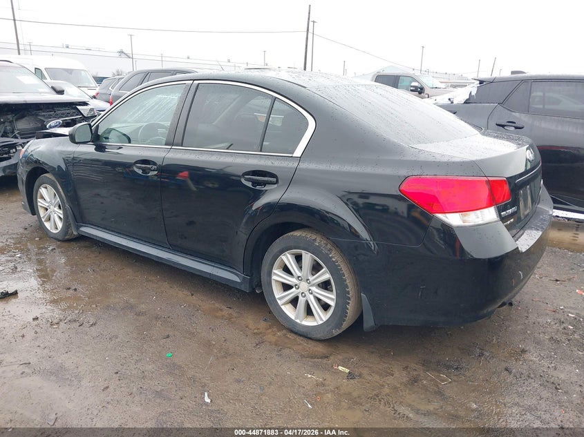 2012 Subaru LEGACY 2.5 2.5I black Lot 111044871883 Vin 4S3BMBA63C3026204
