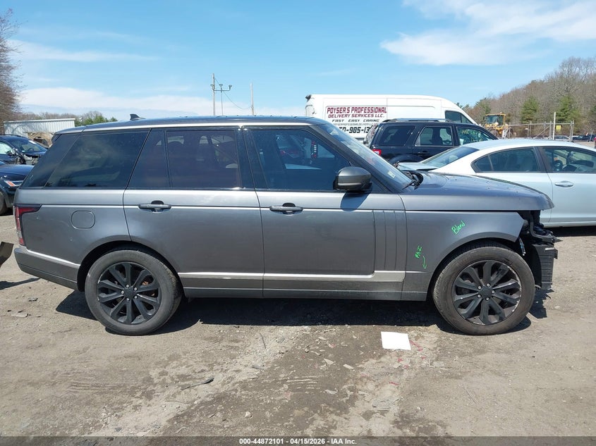 2016 Land Rover Range Rover 3.0L V6 Supercharged Hse VIN: SALGS2VF2GA270989 Lot: 44872101