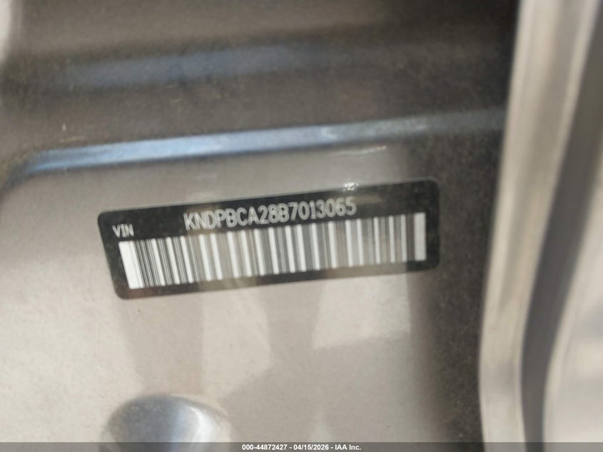2011 Kia Sportage Lx VIN: KNDPBCA28B7013065 Lot: 44872427