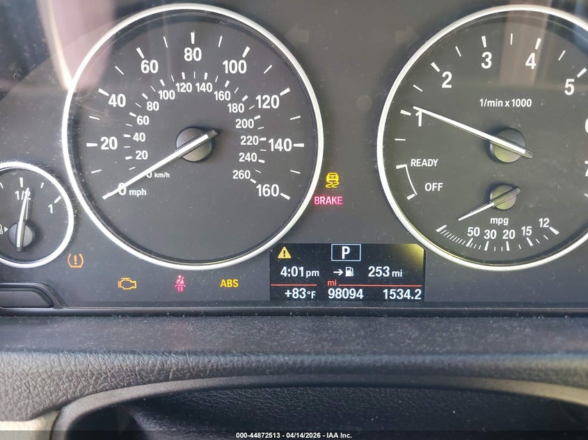 2016 BMW 320I xDrive VIN: WBA8E5G52GNT41591 Lot: 44872513