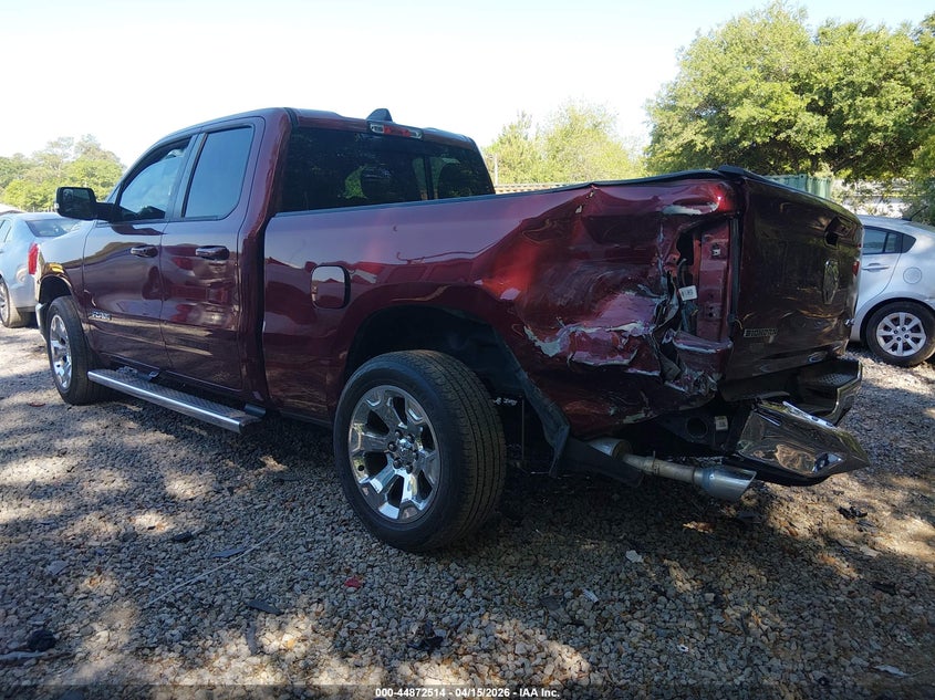 2021 Ram 1500 5.7 Ram Big Horn 4X4 6'4 Box red Lot 111044872514 Vin 1C6SRFBT8MN655435