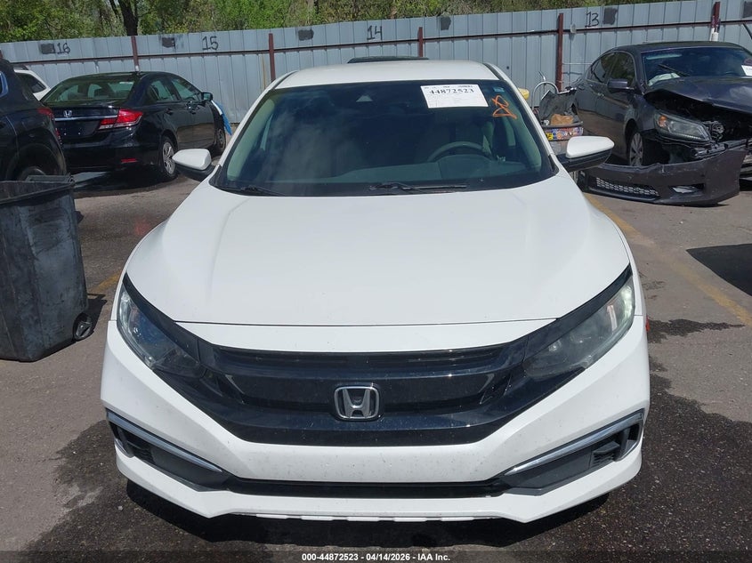 2019 Honda Civic 2.0 Lx White Lot 111044872523 Vin 19XFC2F61KE005162
