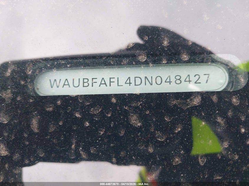 2013 Audi A4 2.0T Premium VIN: WAUBFAFL4DN048427 Lot: 44872678