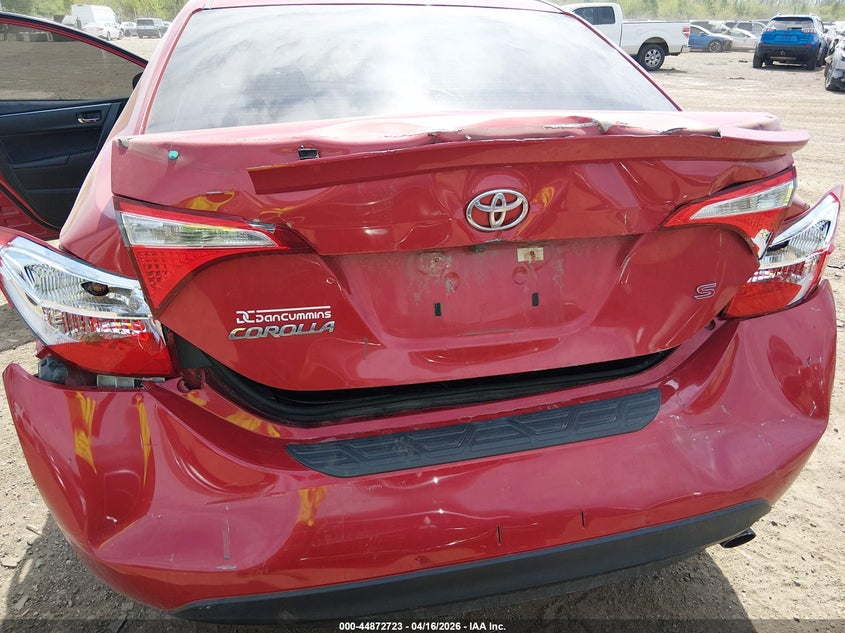 2016 Toyota Corolla S Plus red Lot 111044872723 Vin 5YFBURHE8GP497705