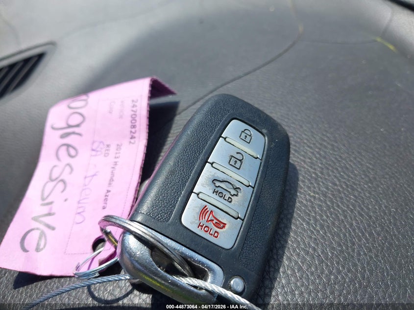 2013 Hyundai Azera VIN: KMHFH4JG7DA299309 Lot: 44873064