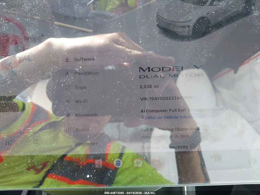 2026 Tesla Model Y All-Wheel Drive/Long Range Launch Series/Premium All-Wheel Drive VIN: 7SAYGDEE2TA628187 Lot: 44873385
