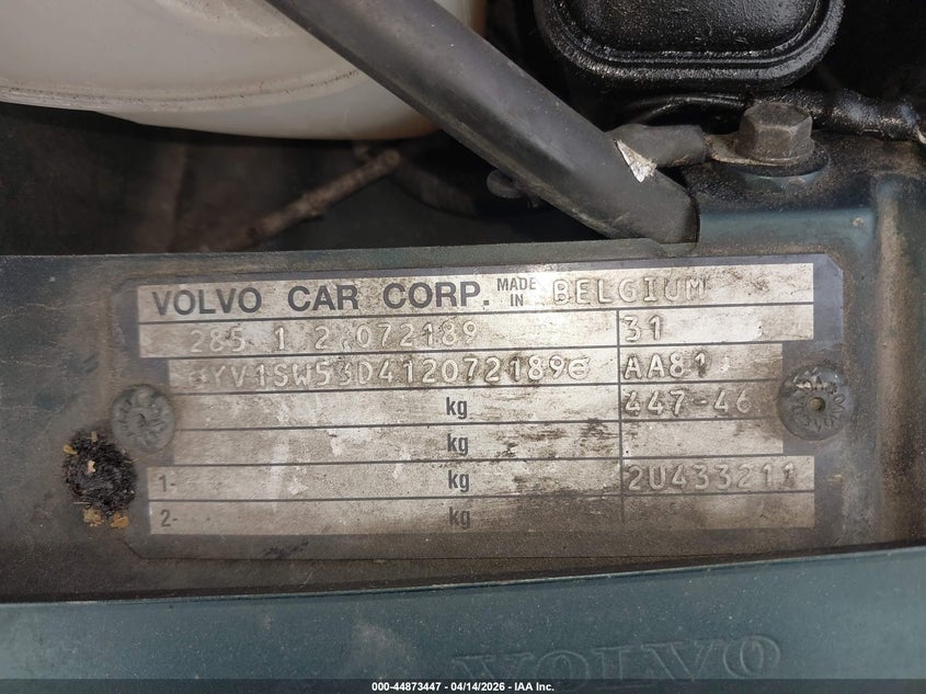 2001 Volvo V70 T5 VIN: YV1SW53D412072189 Lot: 44873447