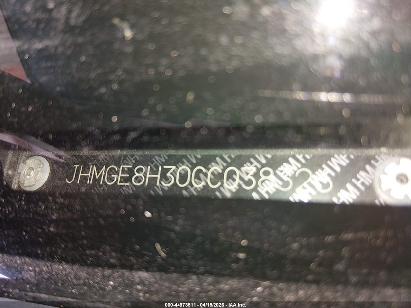 2012 Honda Fit VIN: JHMGE8H30CC038326 Lot: 44873511