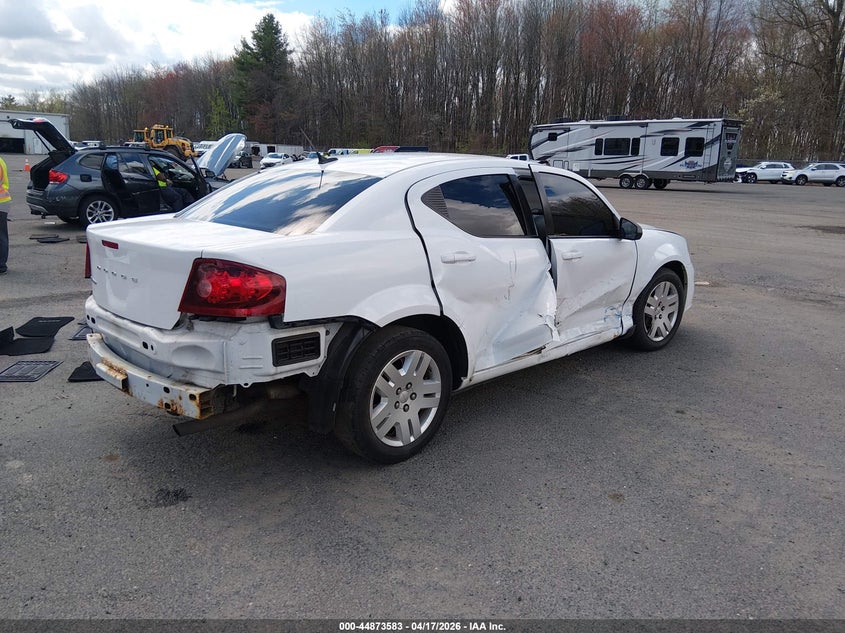 Vin: 1c3cdzab9dn512164, lot: 45370914, dodge avenger se 20134