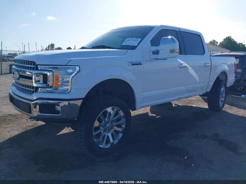 2018 Ford F-150 5.0 Xlt White Lot 111044873693 Vin 1FTEW1E59JKD38677