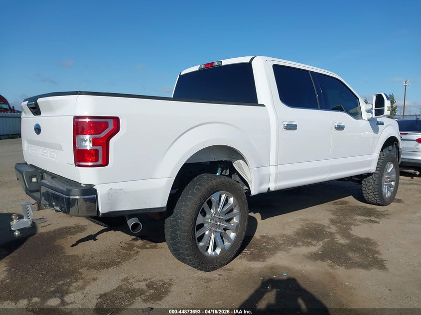 2018 Ford F-150 5.0 Xlt White Lot 111044873693 Vin 1FTEW1E59JKD38677