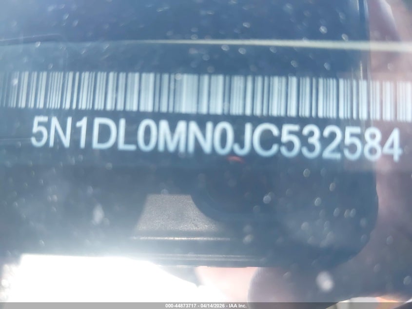 2018 Infiniti Qx60 VIN: 5N1DL0MN0JC532584 Lot: 44873717