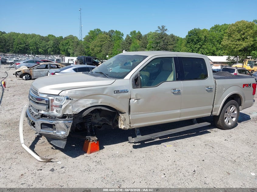 2018 Ford F-150 3.5 Lariat beige Lot 111044873738 Vin 1FTEW1EG0JFA87977