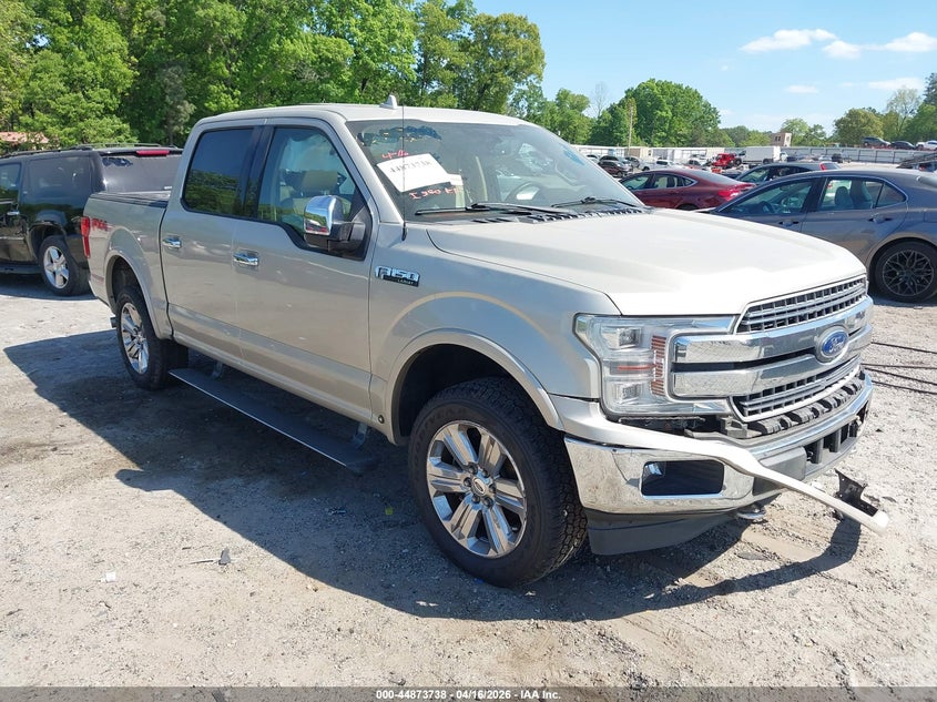 2018 Ford F-150 3.5 Lariat beige Lot 111044873738 Vin 1FTEW1EG0JFA87977