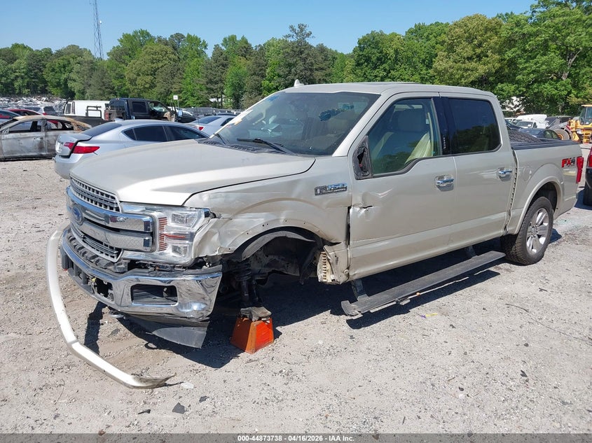2018 Ford F-150 3.5 Lariat beige Lot 111044873738 Vin 1FTEW1EG0JFA87977
