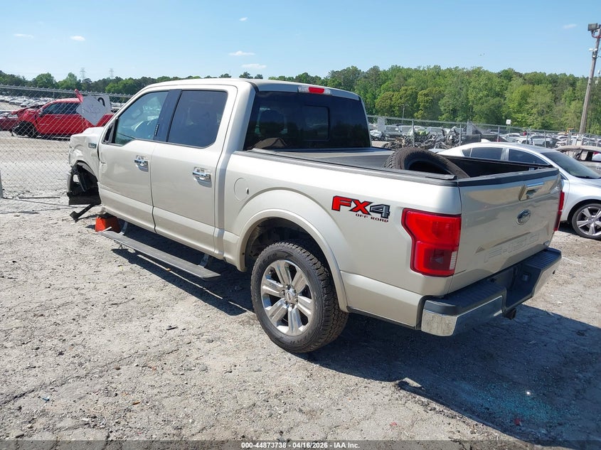2018 Ford F-150 3.5 Lariat beige Lot 111044873738 Vin 1FTEW1EG0JFA87977