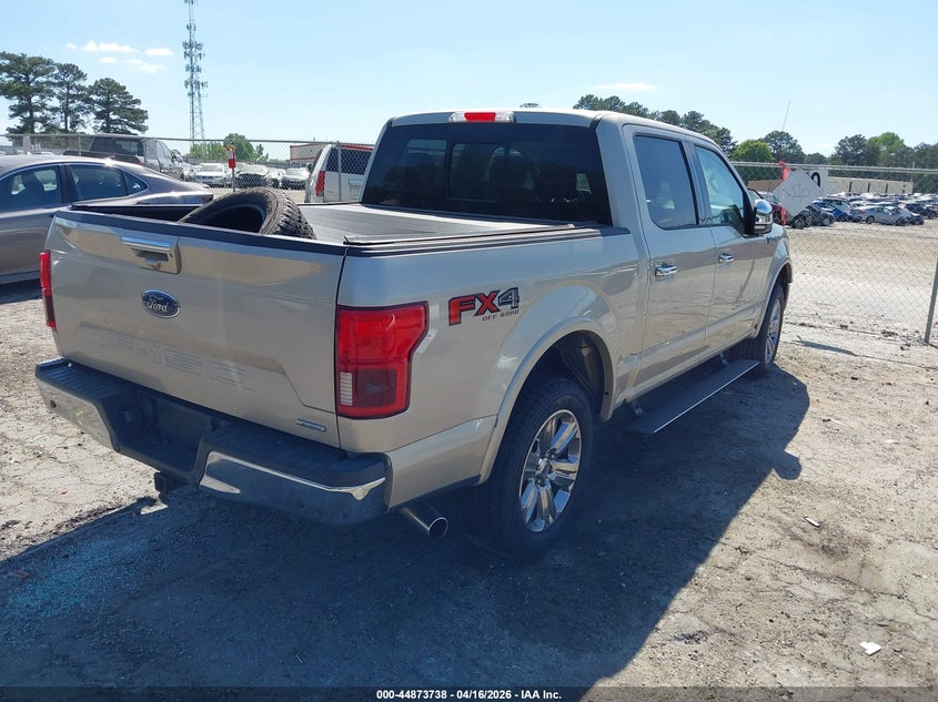 2018 Ford F-150 3.5 Lariat beige Lot 111044873738 Vin 1FTEW1EG0JFA87977